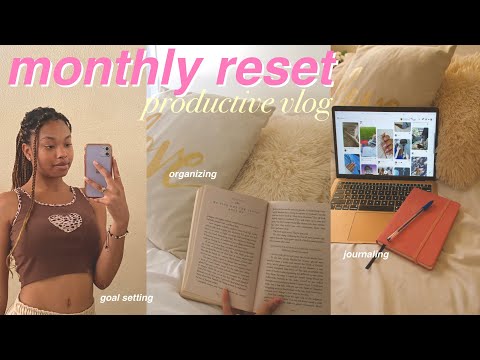 PRODUCTIVE VLOG✨how i reset for a new month | nia charlotte