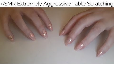 ASMR Extremely Aggressive Table Scratching-No Talking