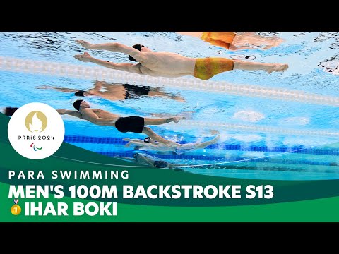Ihar Boki Wins Men's 100m Backstroke S13 | Para Swimming - Paris 2024 Paralympics