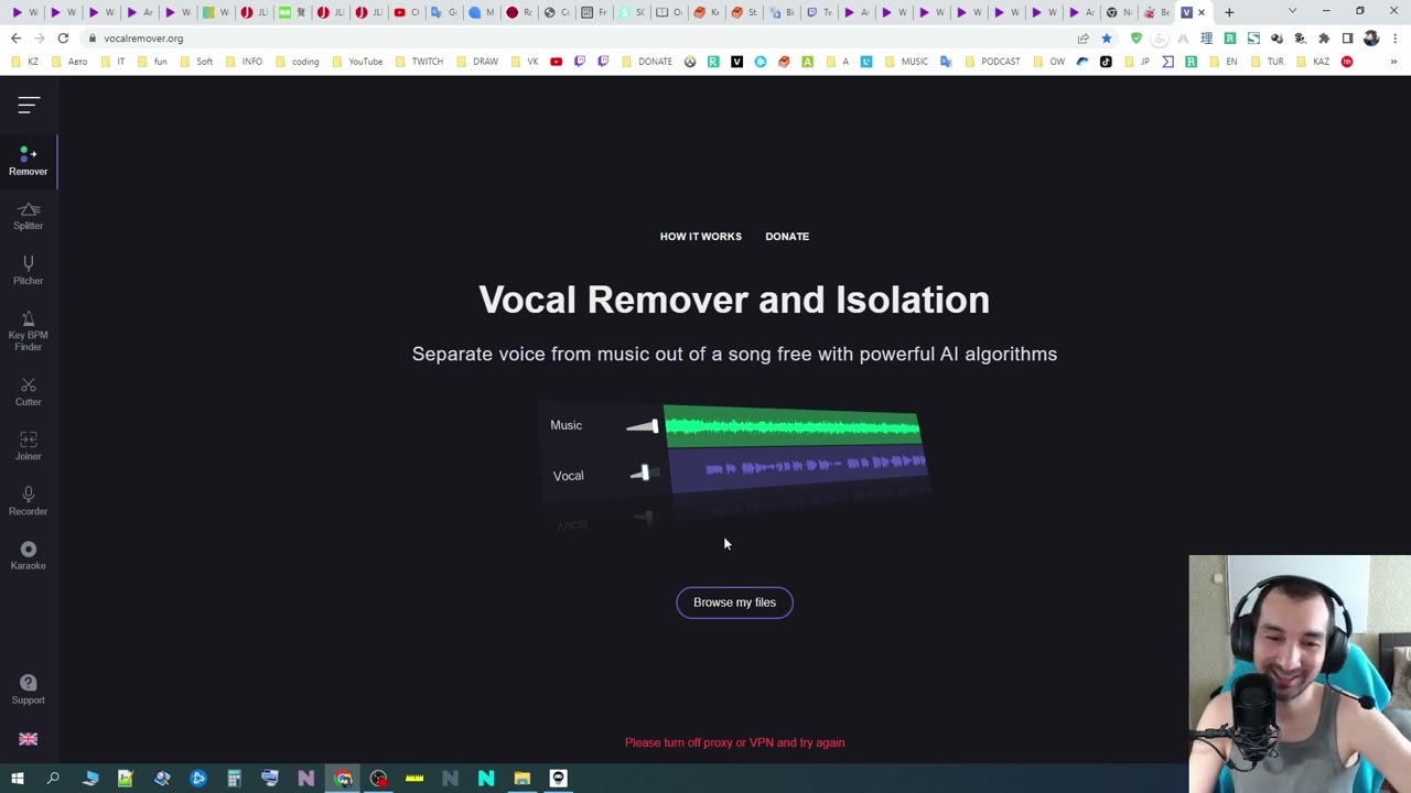 Https vocalremover org. Сделать минусовку. Минусы для видео.