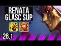 RENATA GLASC & Aphelios vs NAUTILUS & Tristana (SUP) | Good KDA: 1/1/16 | NA Master | 26.1
