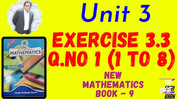 Exercise 3.3 Unit 3 Algebraic Expression Class 9 New Mathematics book Sindh board | Part 1,Q 1 to 8