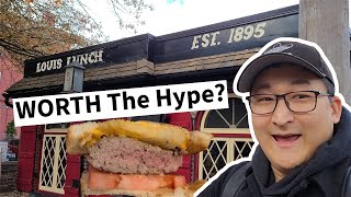 Trying the WORLD's FIRST HAMBURGER! Is Louis' Lunch Worth The Hype?