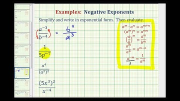 Ex 2:  Simplify Exponential Expressions With Negative Exponents - Basic