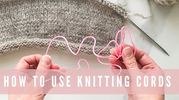 How to use knitting cords to put stitches on hold