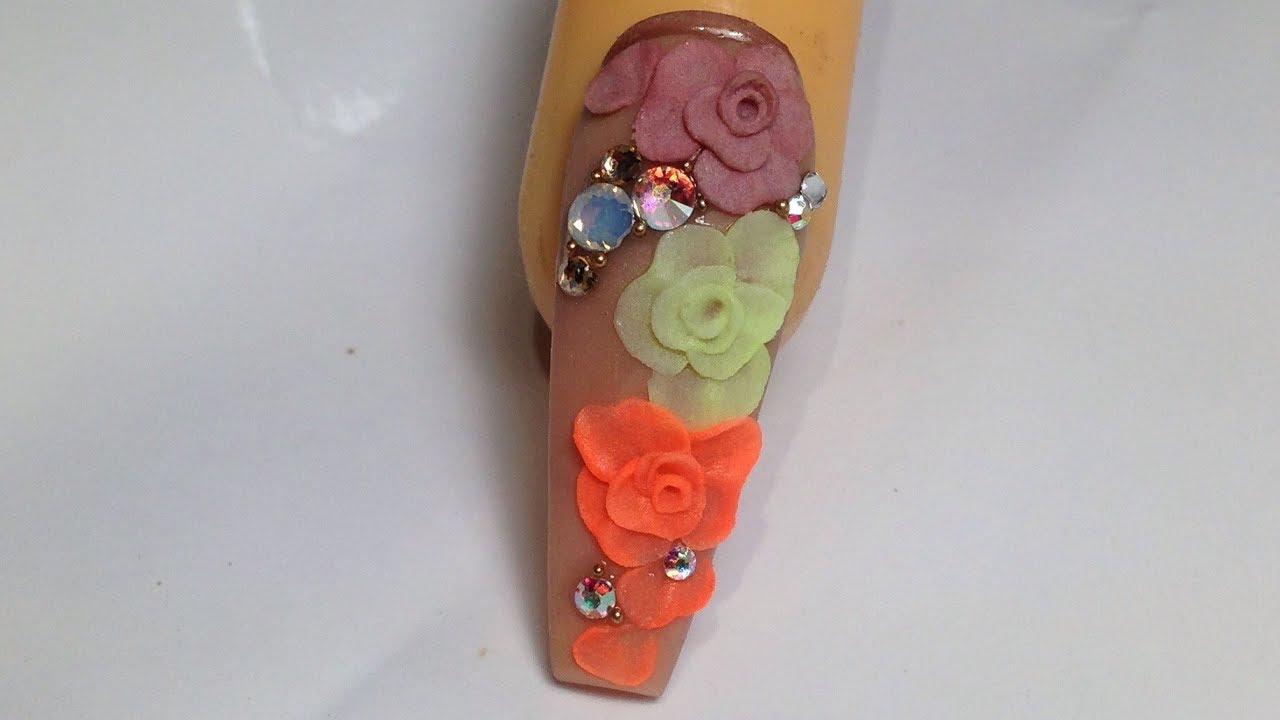EASY 3D ACRYLIC FLOWERS | NAIL ART TUTORIAL