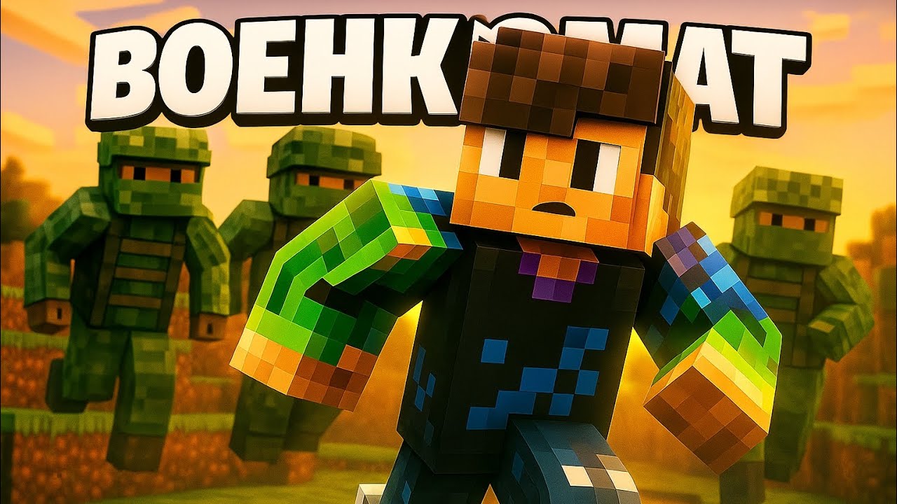 Побег от военкомат в майнкрафте | часть 1: 