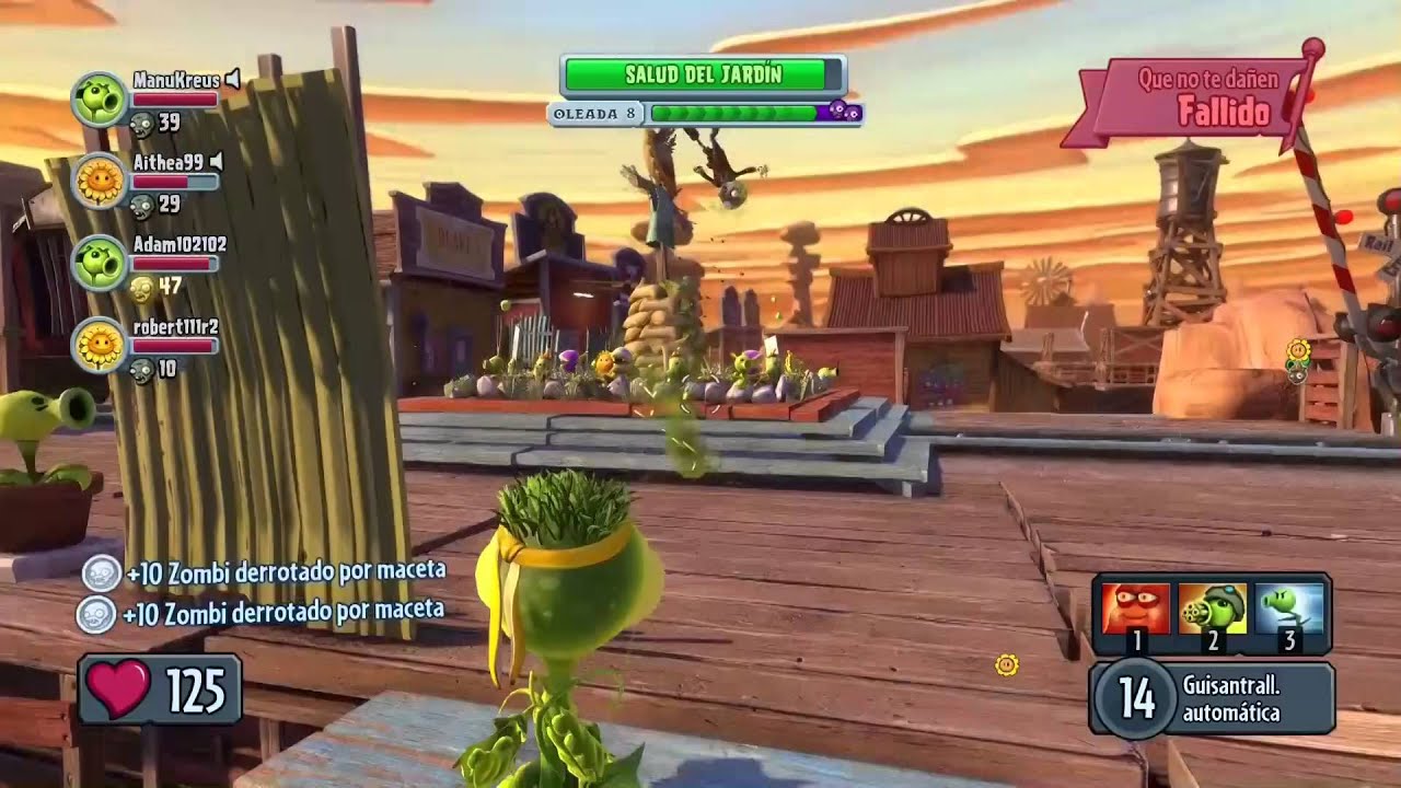 PVZ Garden Warfare - Operaciones de jardín con Guisante comando ...