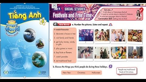 Lesson: 3 -  Unit 4  Festivals and Free Time  (Trang 36, 37 sách i learn smart world 6)