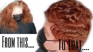 It Had to GO!!!! | Short Cut &amp; Curl