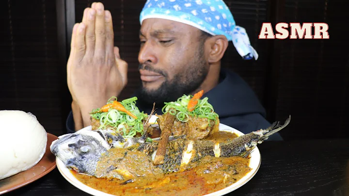 Mukbang Asmr Tilapia Fish,Spicy Oxtail Palmnut Soup & Pounded Yam. Titi My Love,pls forgive me!