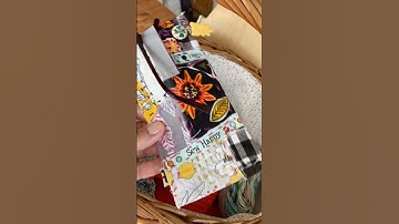 Transformation glasses case #slowstitch reuse fabric scraps #shorts ♻️