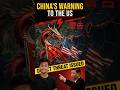 BIG NEWS!! China's Warning to the US