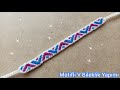 V Bileklik Yapımı / Friendship Bracelet Tutorial / İpten Bileklik / Motifli V Bileklik