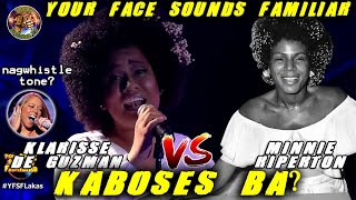 Klarisse De Guzman VS Minnie Riperton Lovin You Your Face Sounds Familiar 2021 | The Singing Show TV