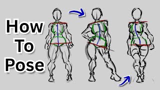 How to Draw/Invent Simple Poses | Gesture Drawing Tutorial #1