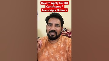 How to Apply online for OU Transcripts ll Duplicate Memos ll OD ll Memos