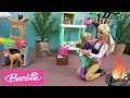 Barbie and Ken Story in Barbie Dream House w Barbie Sister Chelsea Taking Care of Puppies, Bunnies