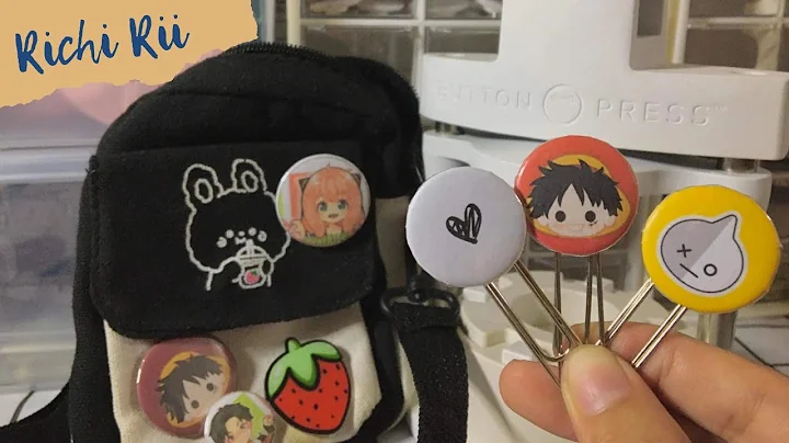 asmr organize with me | button pins and bookmark paper clips | button press