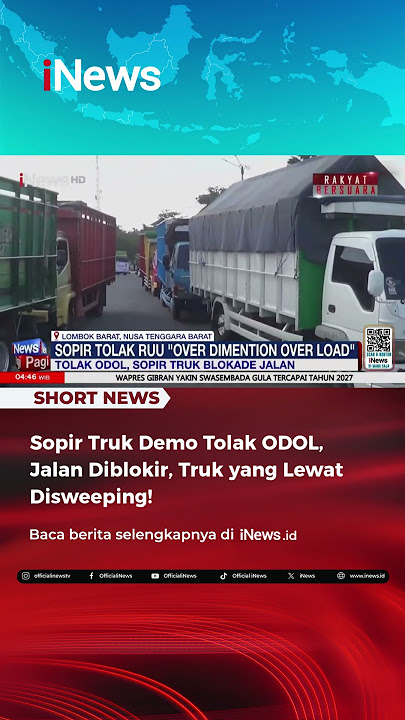 Sopir Truk Demo Tolak ODOL, Jalan Diblokir, Truk yang Lewat Disweeping! #shorts #odol