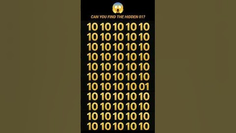Only Genius Can Find ‘01’ Hidden Among 10s 😳 | Eye Test Challenge 2025 🔥