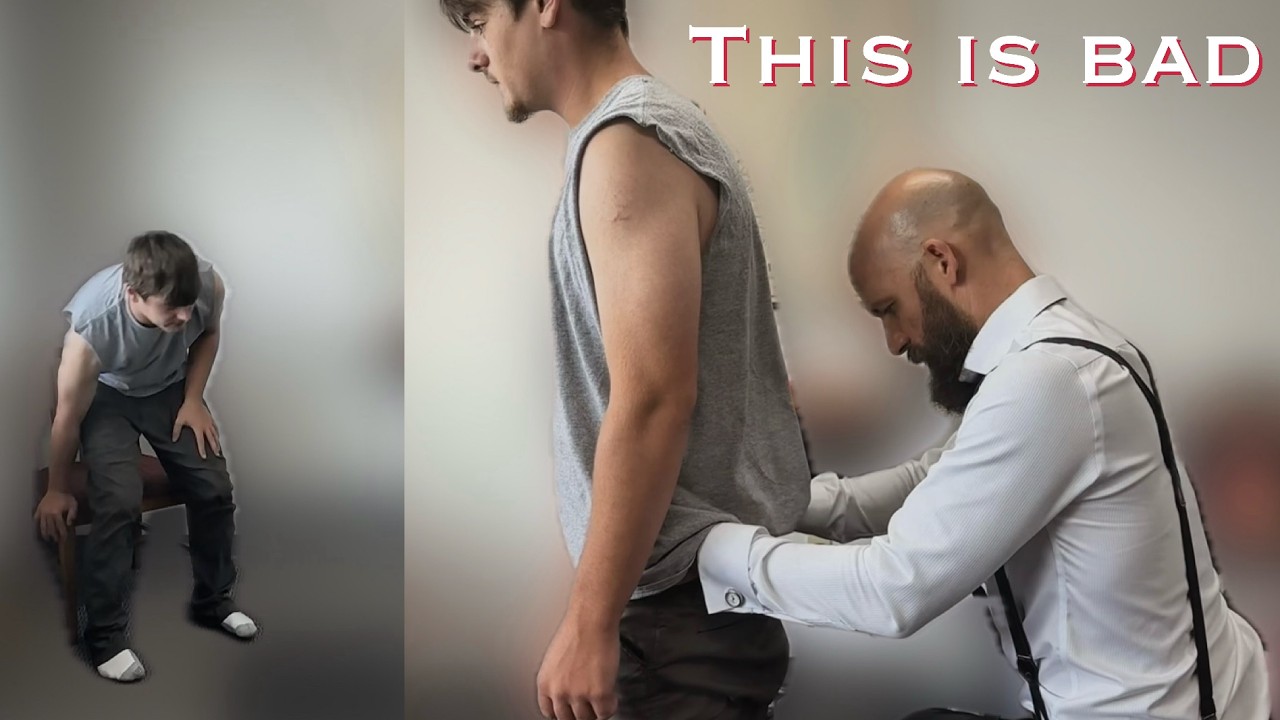 Серьёзная протрузия межпозвоночного диска *защемление нерва*. 911. Он не может ходить. Помогает г...