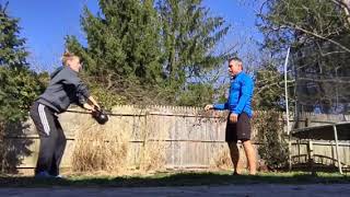 Kettlebell flipping fun