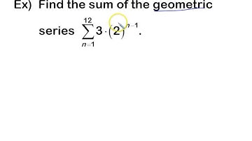 Sum of Finite Geometric Series