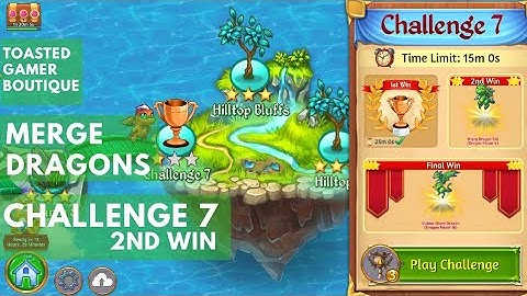 Merge Dragons Challenge 7 Walkthrough 2nd Win Narrated Gameplay - Sharp Dragon Kid - 4 Dragon Power