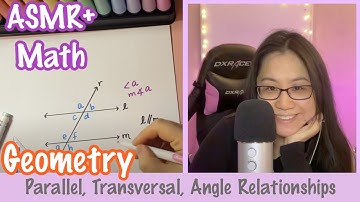 ASMR Math | Cozy Whispered Geometry Review 📐😴| Parallel Lines, Transversal, Angles (Educational)