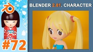 72. Blender Character. Lowpoly chibi girl (Part9)