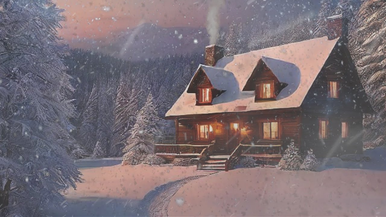 Intense Blizzard in Mountain Village House | Relaxing Wind Sounds for ...