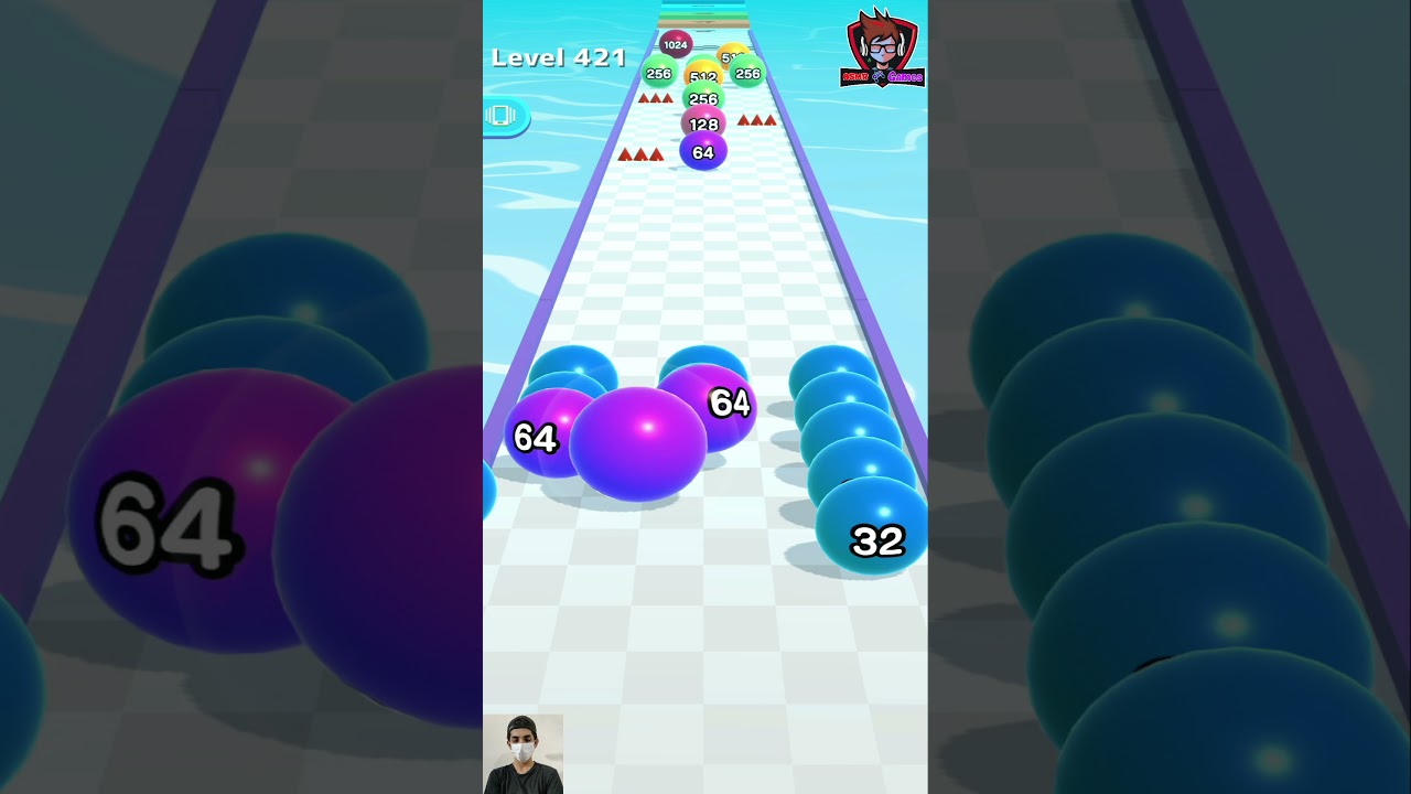 Ball Run 2048 Gameplay | Level 421 | 