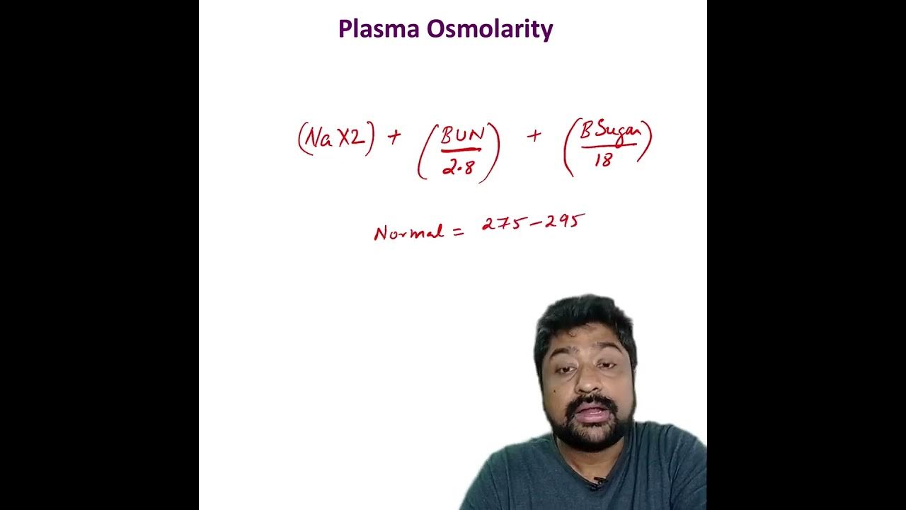 How to Calculate the Plasma Osmolarity YouTube
