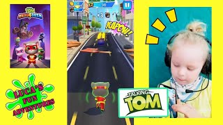 Luca Plays Talking Tom Cat Hero Dash - First Attempt At A Gaming Video - Gaming For Kids