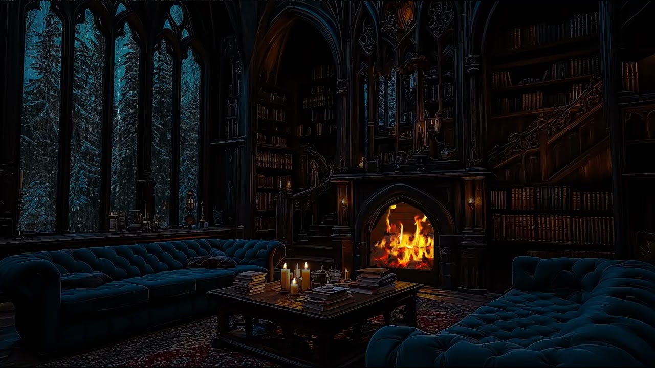 Historic Castle Rain Ambience with Thunderstorm, Crackling Fire, Cozy Night for Deep Sleep Sounds!!