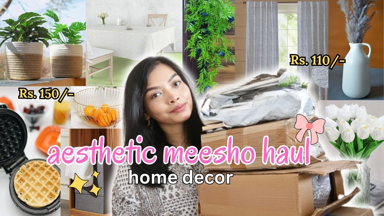 Huge Aesthetic Meesho Haul ♡ pinteresty & useful home decor ˚˖𓍢ִ໋🌷͙֒