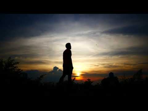 4K A Man Walking Alone In Sunset Background Video || No Copyright || No Watermark