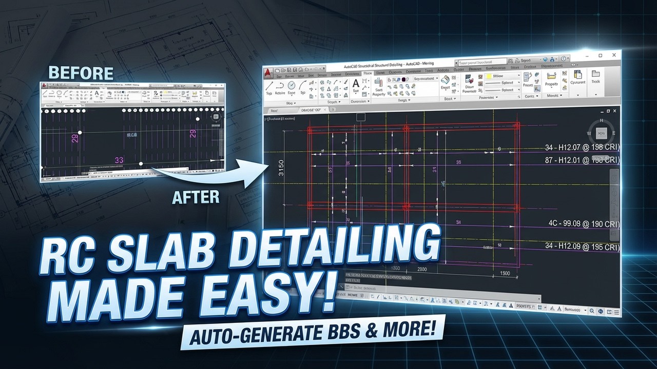 Rc Cad Software RC Slab Detailing Simplified | Generate Bar Layouts & BBS in AutoCAD ...