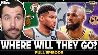 Reaction to Giannis TRADE RUMORS to Celtics or Heat + LeBron to Warriors buzz vs. staying w/ Lakers