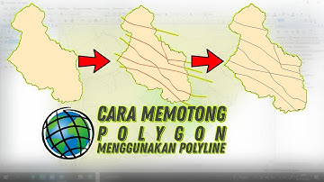CARA MEMOTONG POLYGON MENGGUNAKAN POLYLINE DI ARCGIS | #11 PEMULA