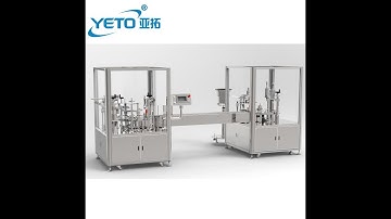 YETO automatic perfume filling crimping packing line machine