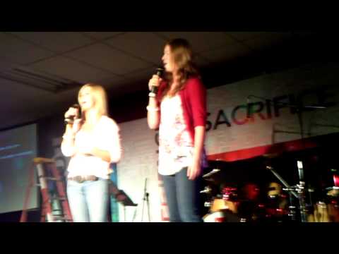 Heather A. and Megan C. singing "I Need You To Lov...