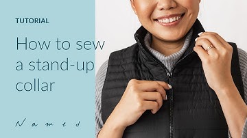 How to Sew a Stand-up Jacket Collar With Zip | Sewing Tutorials by Named