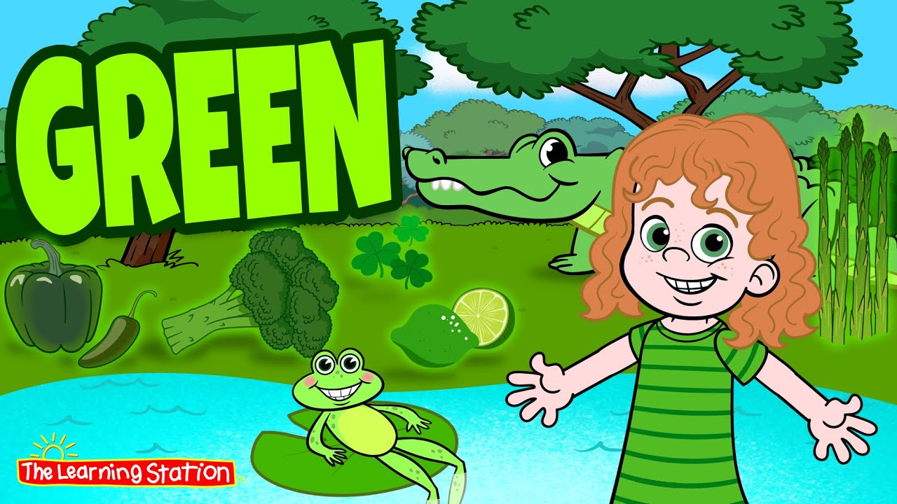 Green  Color Green Song  Color Songs for Children  Kids Songs by The Learning Station