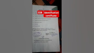 Identification certificate ssb #army #ssc #motivation #bsf #cisf #viralvideo #video