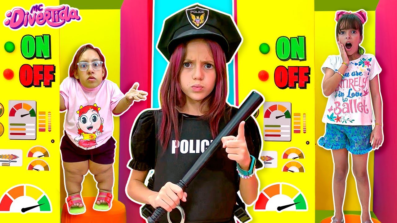 MC Divertida plays to be a Cop and SAVES Maria Clara from a WICKER NANNY –  Família MC Divertida 