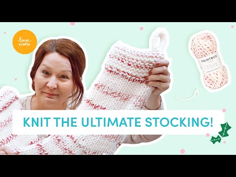 How to knit the easiest Christmas stocking ever! | Full guide 🌲🧦