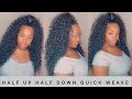 HOW TO: HALF UP HALF DOWN QUICK WEAVE | STEP BY STEP TUTORIAL *HIGHLY REQUESTED*