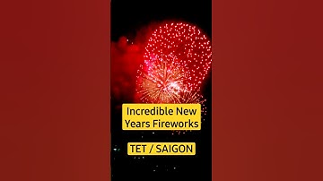 Amazing New Years Fireworks In Saigon Vietnam! 😲 #tet #vietnam #beautiful #asia #shortsfeed #cute